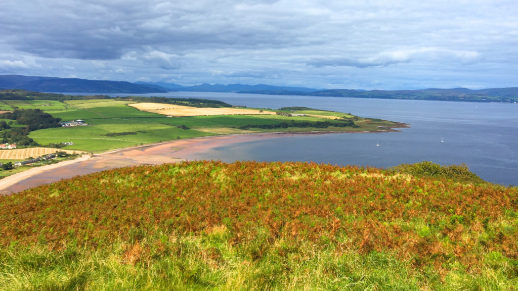 Scenic view of the Isle of Bute from Ettrick Bay Viewpoint