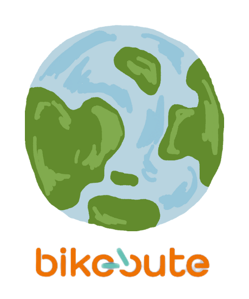 Image of planet with Bike Bute logo beneath