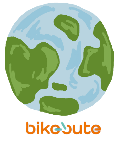 Planet with Bike Bute logo beneath