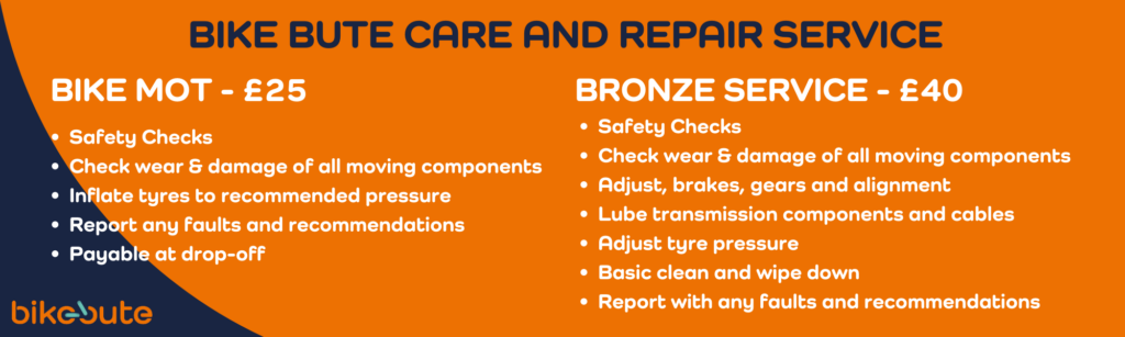 LIST OF BIKE BUTE CARE AND REPAIR SERVICES